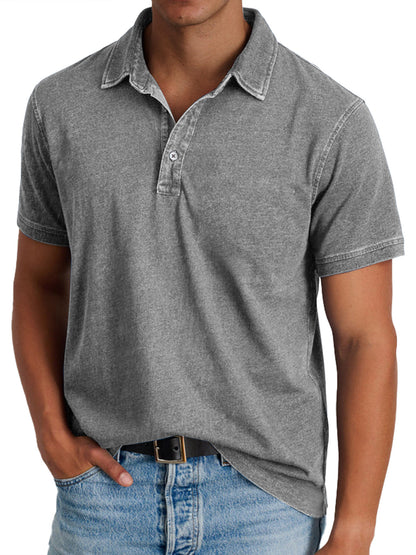 Weston | Men's Washed Short Sleeve Polo Shirt