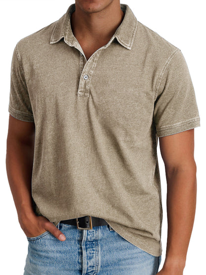 Weston | Men's Washed Short Sleeve Polo Shirt