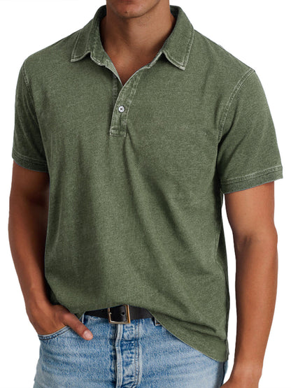 Weston | Men's Washed Short Sleeve Polo Shirt