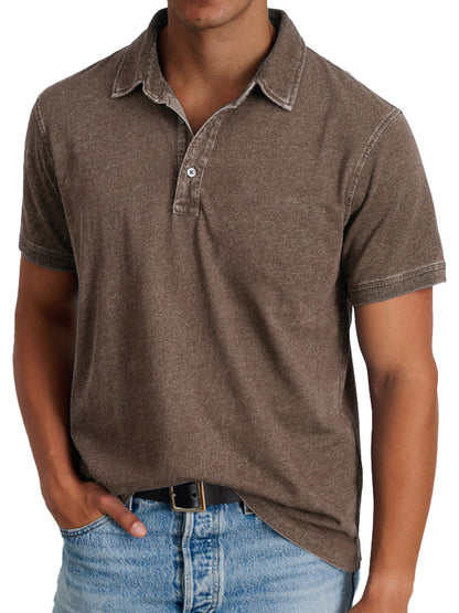 Weston | Men's Washed Short Sleeve Polo Shirt
