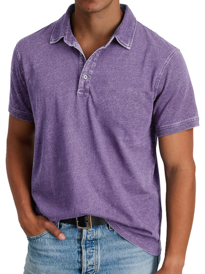 Weston | Men's Washed Short Sleeve Polo Shirt